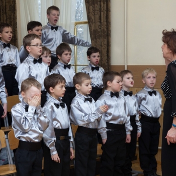 Хор младших школьников на конкурсе "Юные таланты Московии"